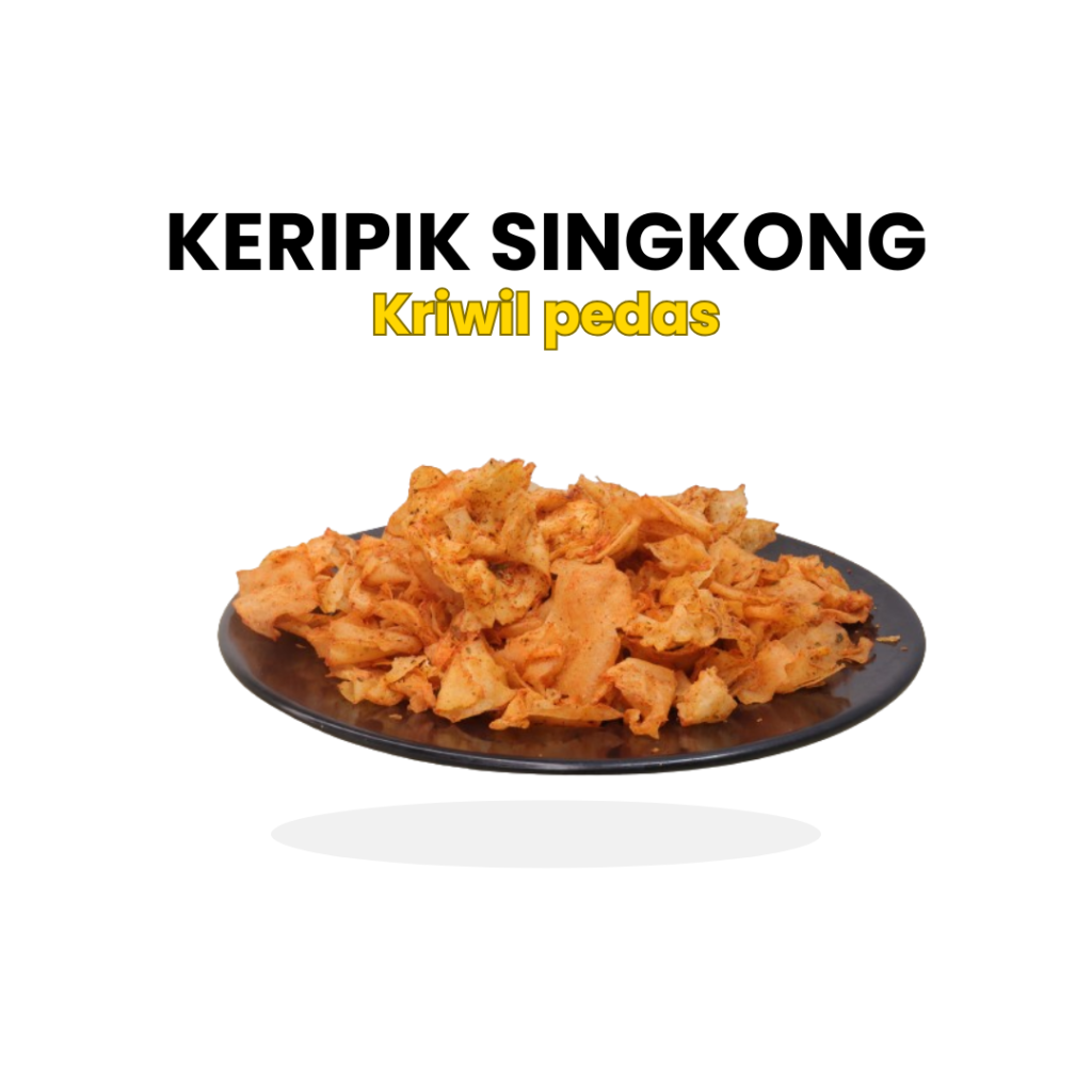 Keripik pisang kriwil pedas