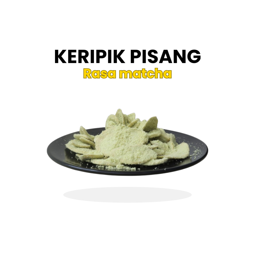 Keripik pisang matcha